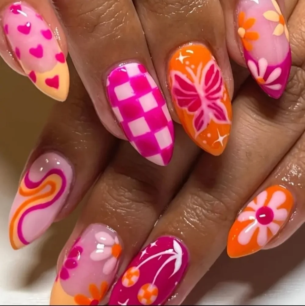 24 Pieces Fake Press On Nails
